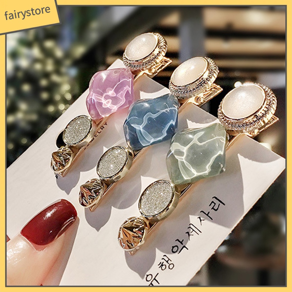 Kẹp Tóc Hình Tròn / Vuông Thời Trang Cho Nữ