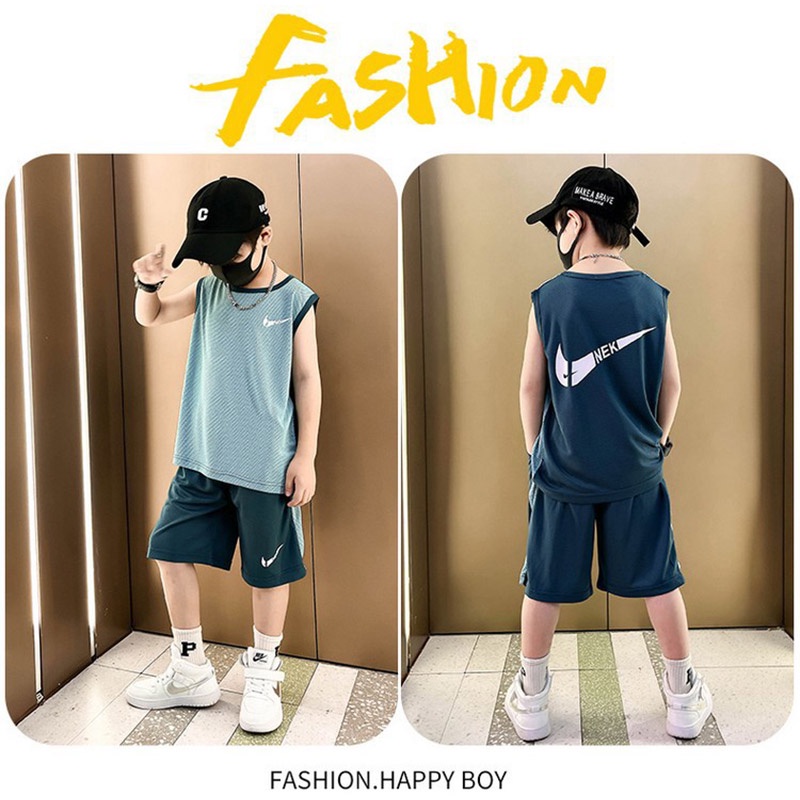 Áo Ba Lỗ Thể Thao Mau Khô Thời Trang Mùa Hè Cho Bé Trai