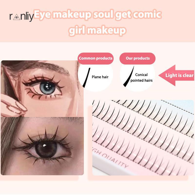 Ranliy💗 Lông Mi Giả Cong Dày Tự Nhiên Có Thể Tái Sử Dụng