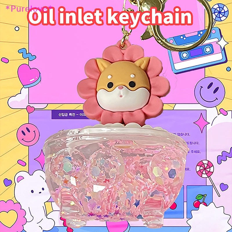 Móc Chìa Khóa Dạng Lỏng Họa Tiết Hoạt Hình Dễ Thương Mới