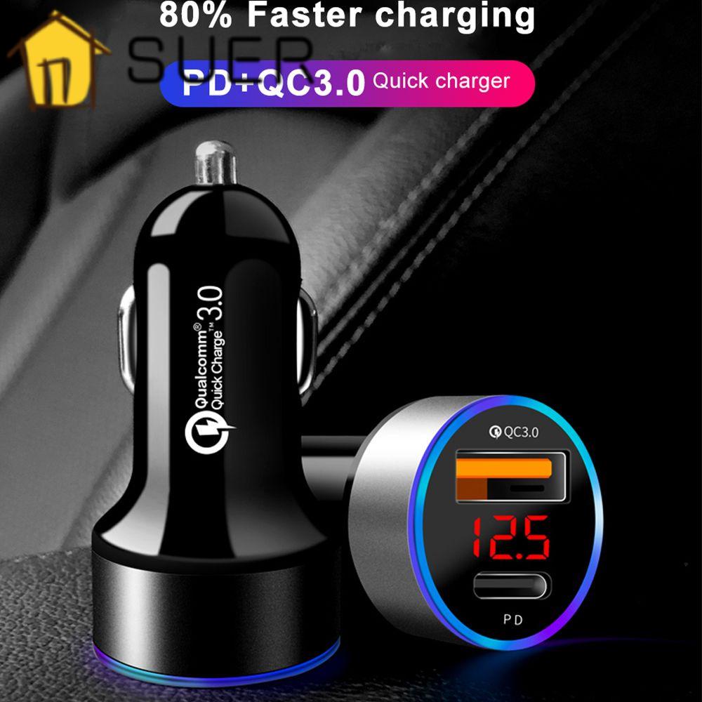 Bộ Sạc Nhanh 36W QC3.0 Type-C PD Cho Xe Hơi