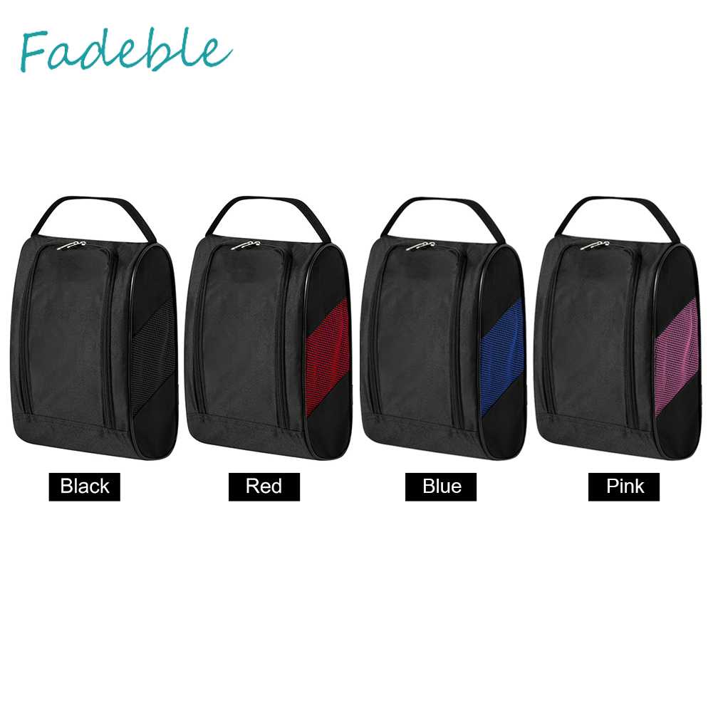 Túi Đựng Giày Chơi Golf Bằng Nylon Có Khóa Kéo Thoáng Khí Tiện Dụng