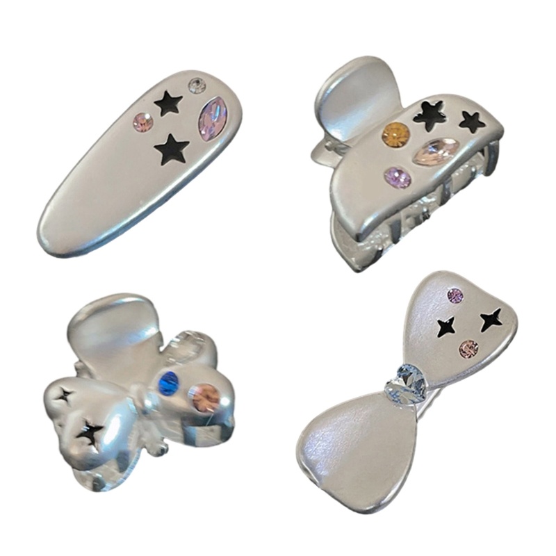 Kẹp Tóc Càng Cua Mini Đính Đá Zircon Nhiều Màu Chống Trượt Cho Nữ