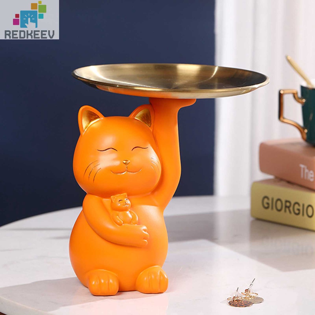 Tượng Mèo May Mắn Để Bàn Trang Trí