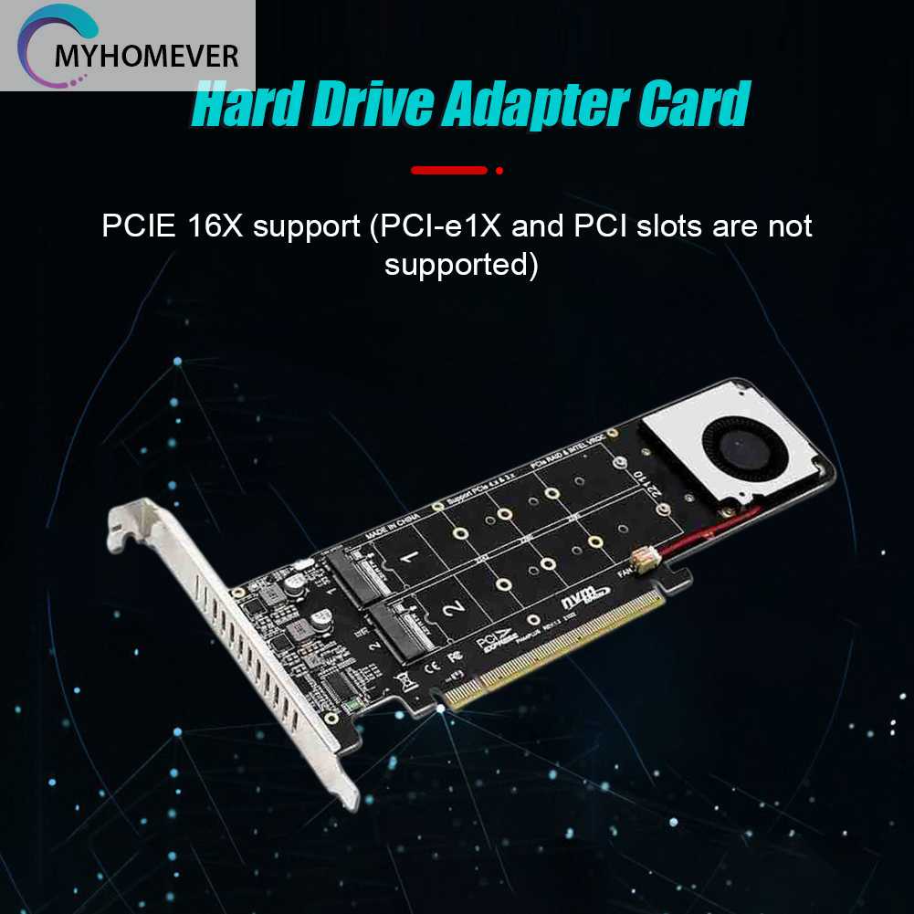 Card Chuyển Đổi 4Disk NVME Raid PCI-E4.0X16 Hai Mặt Cho 2230 / 2242 / 2260 / 2280mm