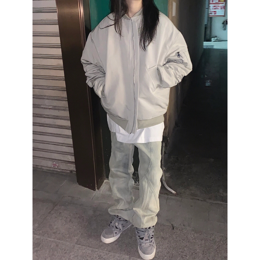 Áo Khoác Bomber Dáng Rộng Phong Cách Thời Trang Đường Phố Mỹ Hàng Mới 2023