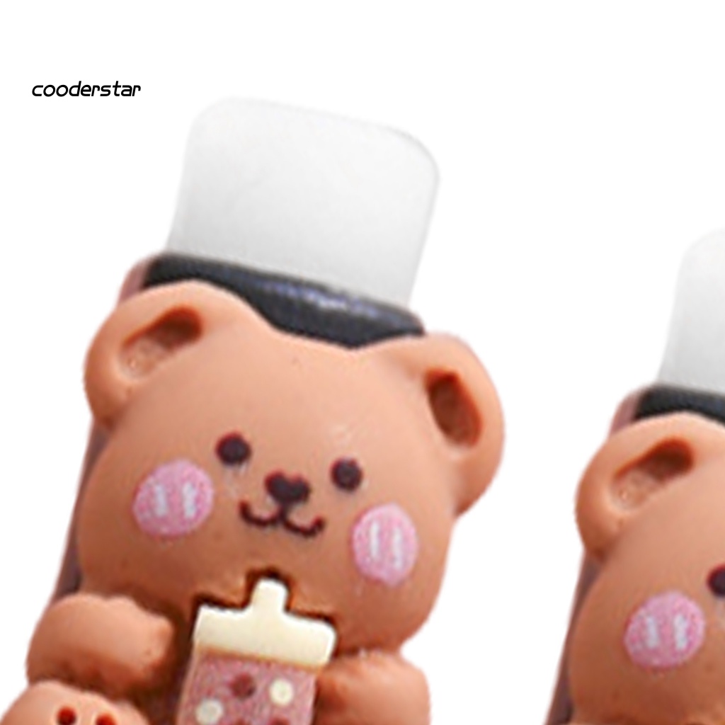 1 Cặp Phụ Kiện Bảo Vệ Dây Cáp Sạc Bằng Silicon Họa Tiết Hoạt Hình Dễ Thương Cho Điện Thoại Android