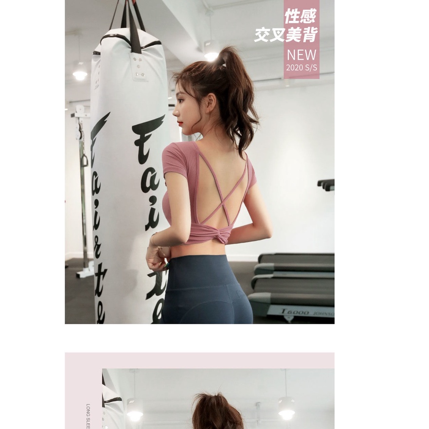 Áo Thun Thể Thao Tay Ngắn Dáng Ôm Hở Lưng Thời Trang Mùa Hè Cho Nữ