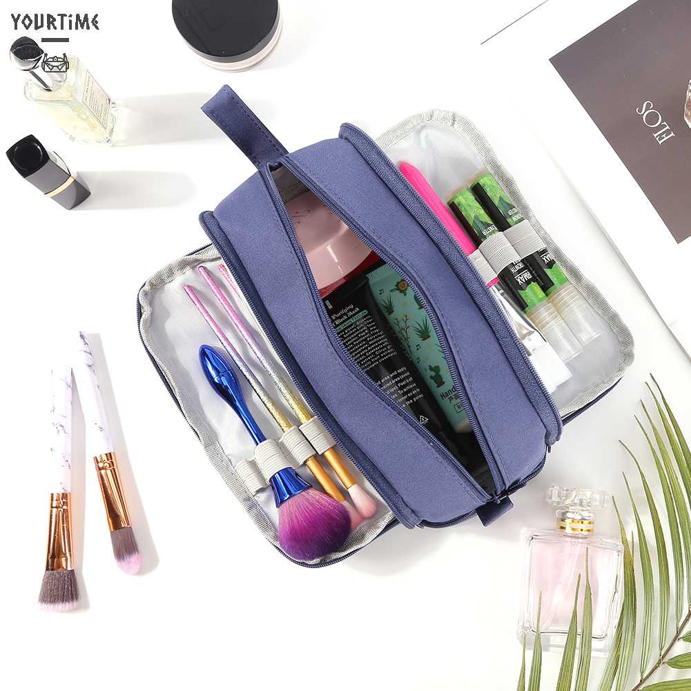 Túi Đựng Mỹ Phẩm Hai Lớp Có Móc Treo Tiện Lợi Dành Cho Nữ