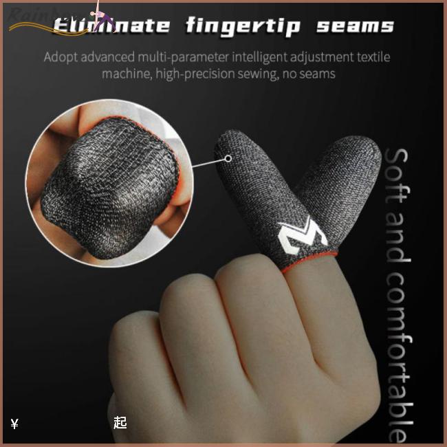 1 Đôi Găng Tay Sợi Bạc Đeo Ngón Tay Chống Mồ Hôi Thoáng Khí Dùng Chơi Game Điện Thoại