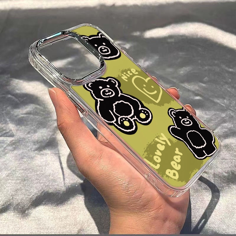 ✅Ốp Điện Thoại Mềm Chống Sốc Hình Gấu Cho Iphone 8iPhone12 / max Matcha 11plus 1314Pro7