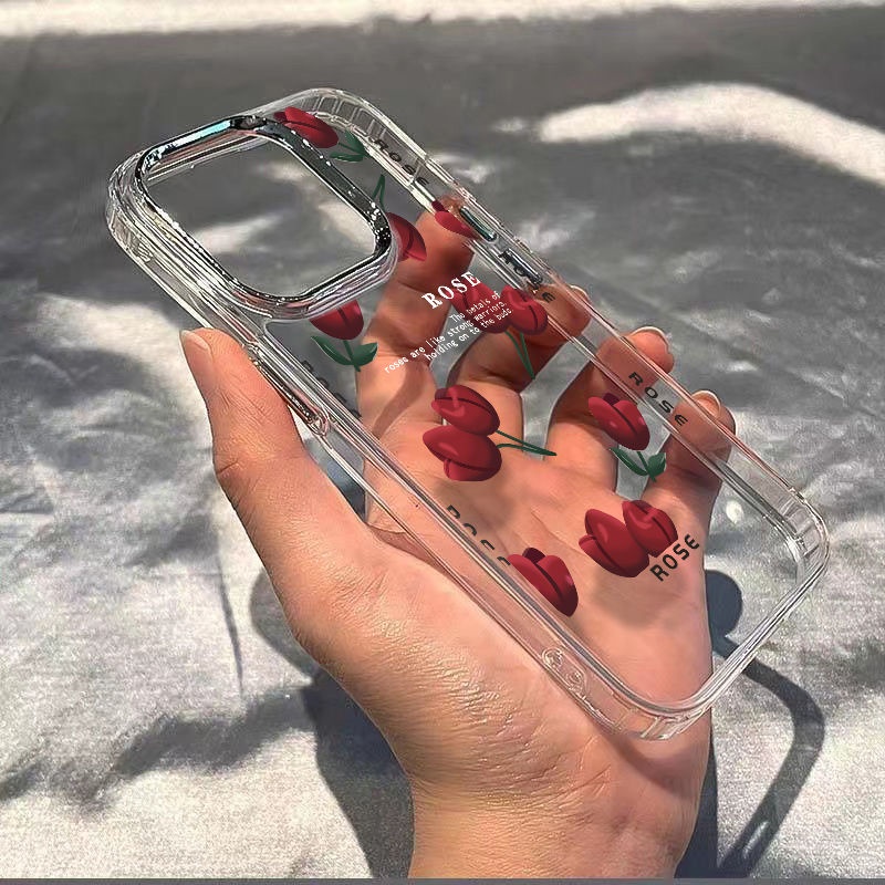 ✅Ốp Điện Thoại Mềm Hình Hoa Tulip Chống Sốc Cho Iphone 8pl max7 11ins 13 14pro 12 XG1K