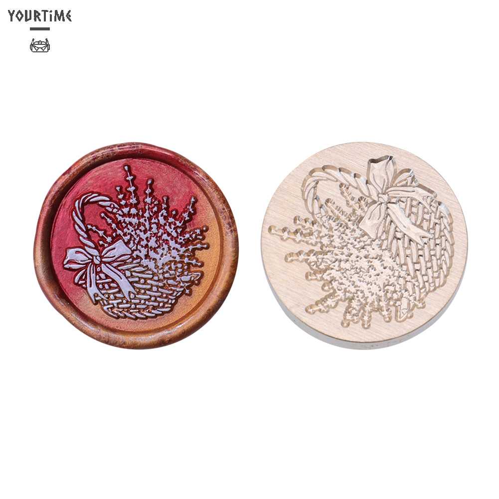 Đầu Tem Bằng Đồng Tráng Men Hình Tròn 25mm Dùng Để Trang Trí Thiệp Cưới Thẻ