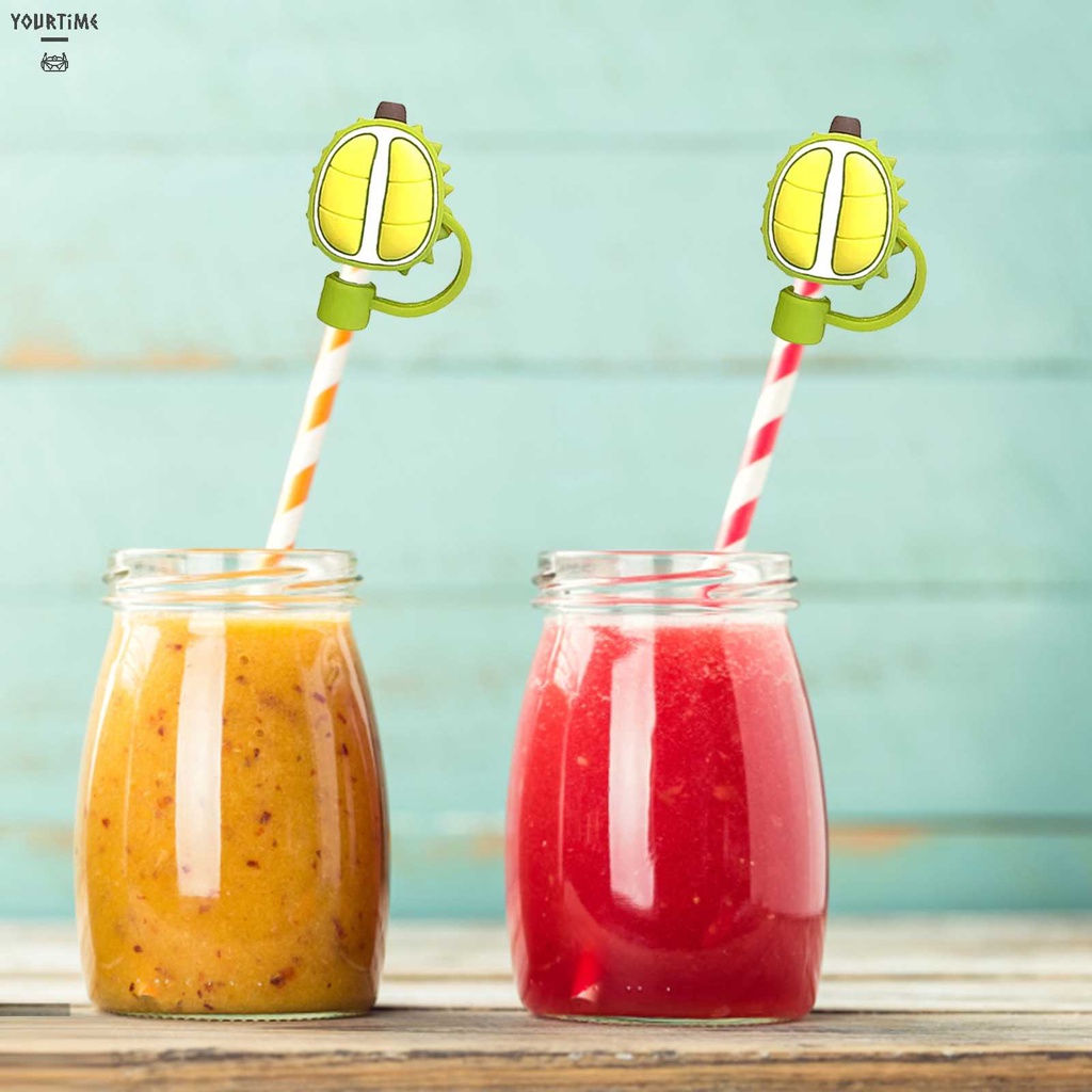 Ống Hút Silicon Tái Sử Dụng Họa Tiết Hoạt Hình 5-10mm