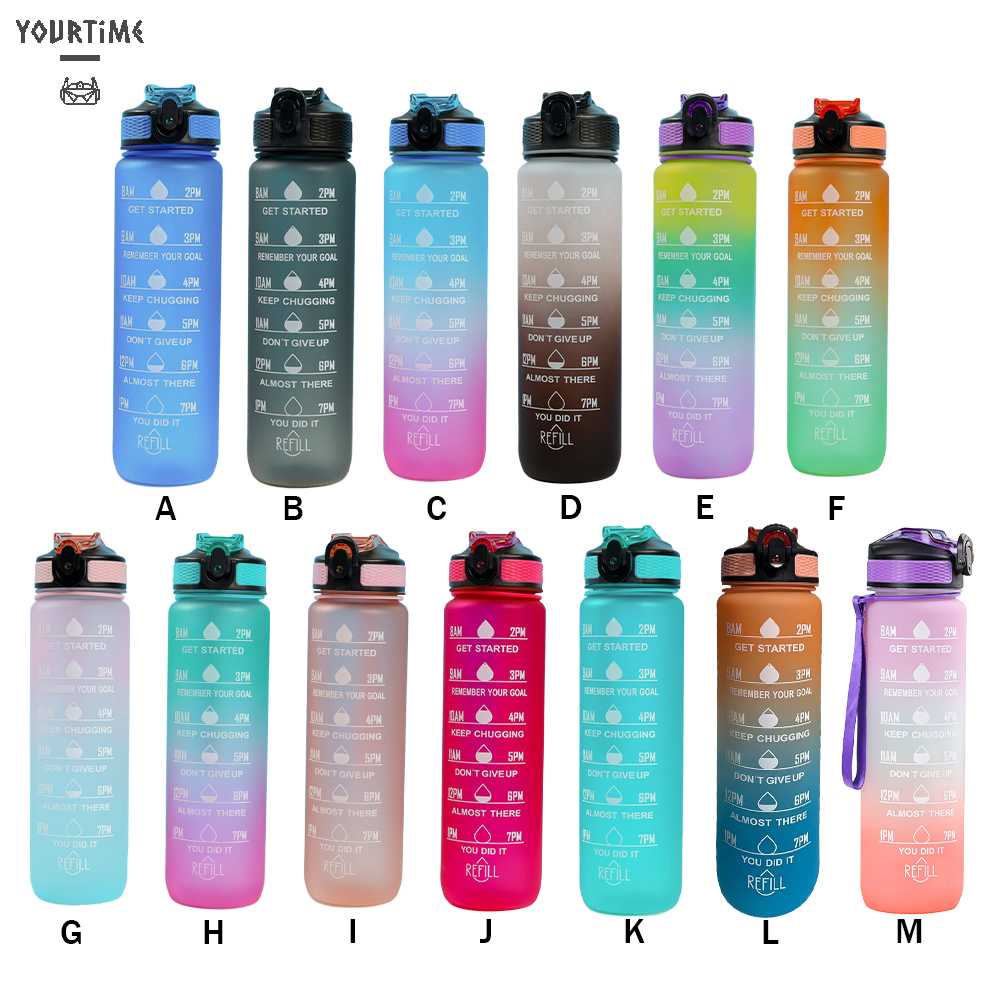 Bình Nước 1000ml Kèm Ống Hút Tiện Lợi Cho Người Lớn Và Trẻ Em