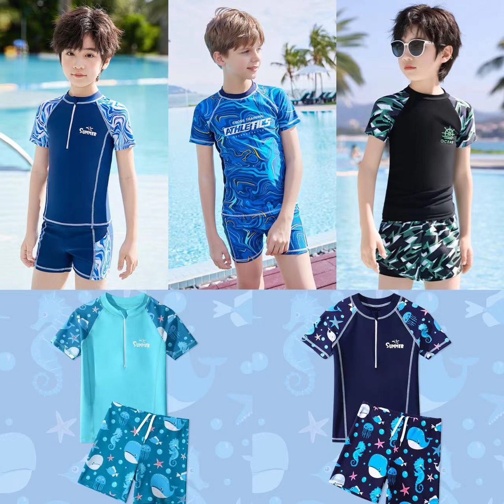 Bộ Đồ Bơi Mùa Xuân Cho Bé Trai 06