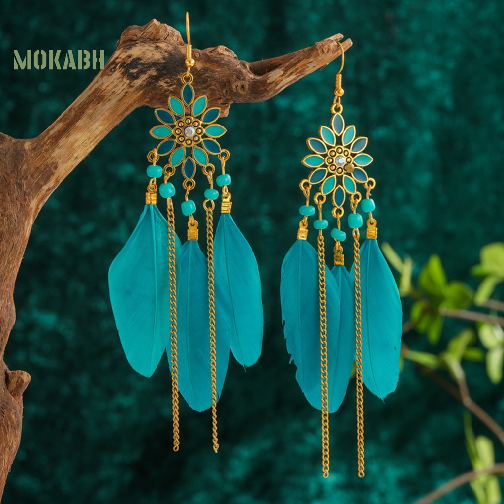 1 Đôi Bông Tai Hợp Kim Dáng Dài Thiết Kế Tinh Tế Dễ Phối Đồ Thời Trang Cho Nữ