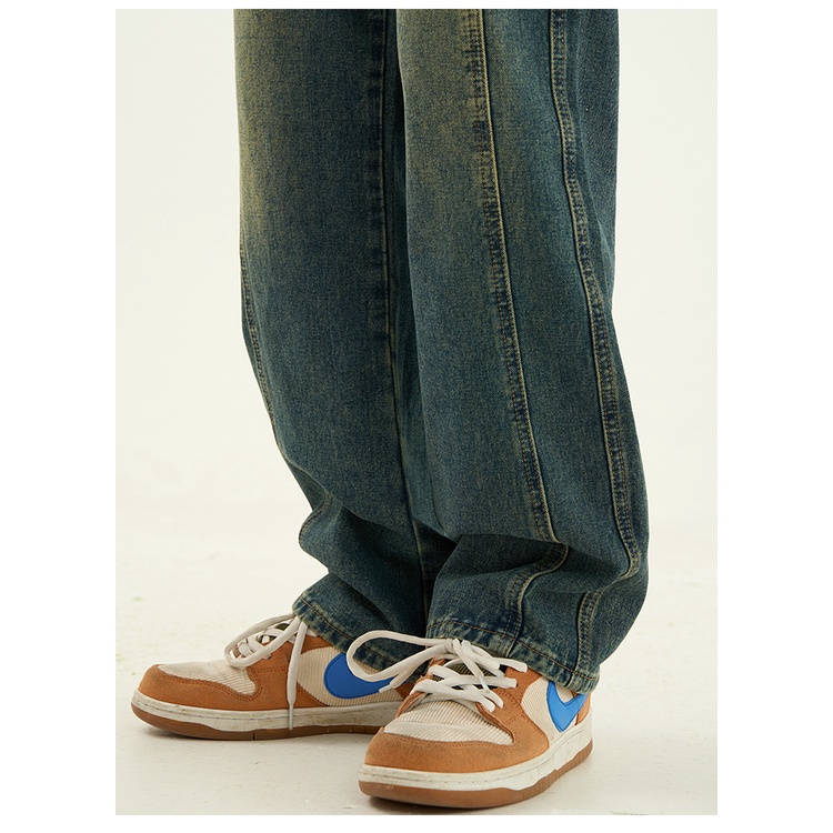 Oro 'S Shop Quần Jean Phong Cách Retro Đường Phố Mỹ Cá Tính Hợp Thời Trang Cho Cặp Đôi