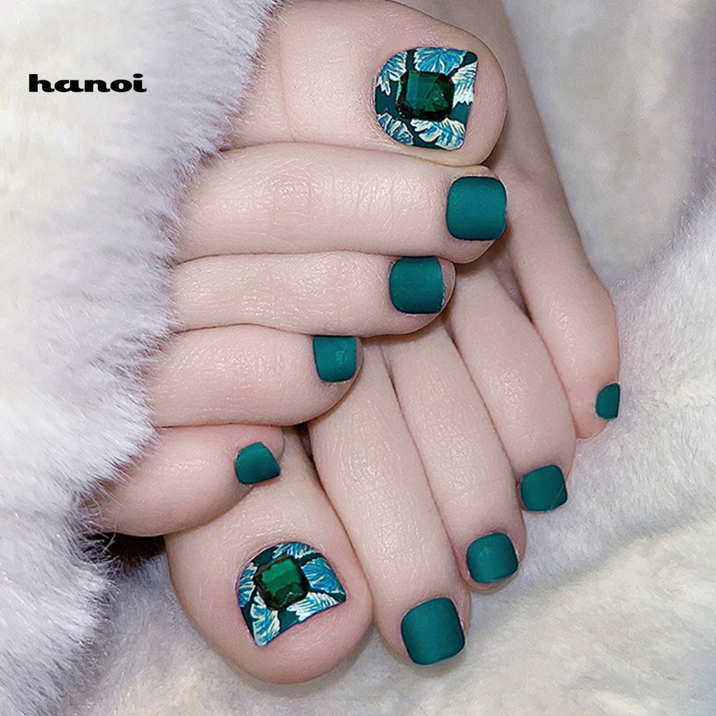 1 Bộ Móng Chân Giả Độ Bóng Cao Lấp Lánh Toàn Diện Dùng Trang Trí Cho Salon