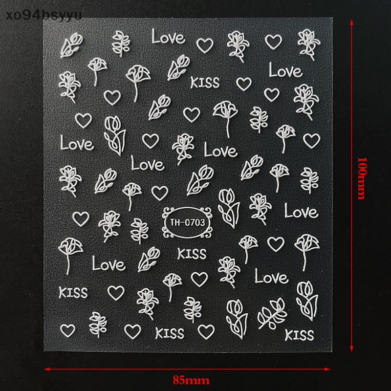 1 Tờ Miếng Dán Trang Trí Móng Tay 5D xo94bsyyu