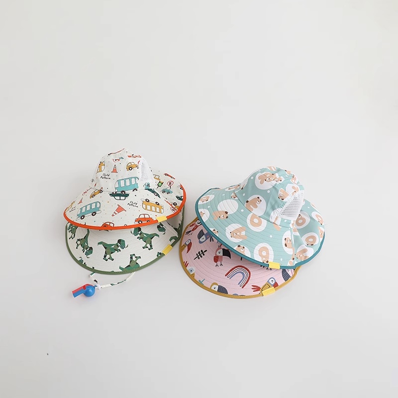 Nón Tai Bèo Vành Rộng Che Nắng Thời Trang Đi Biển Mùa Hè Cho Bé