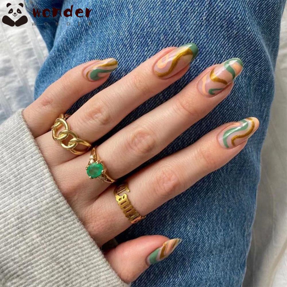 Set 24 Móng Tay Giả Dạng Nhấn DIY