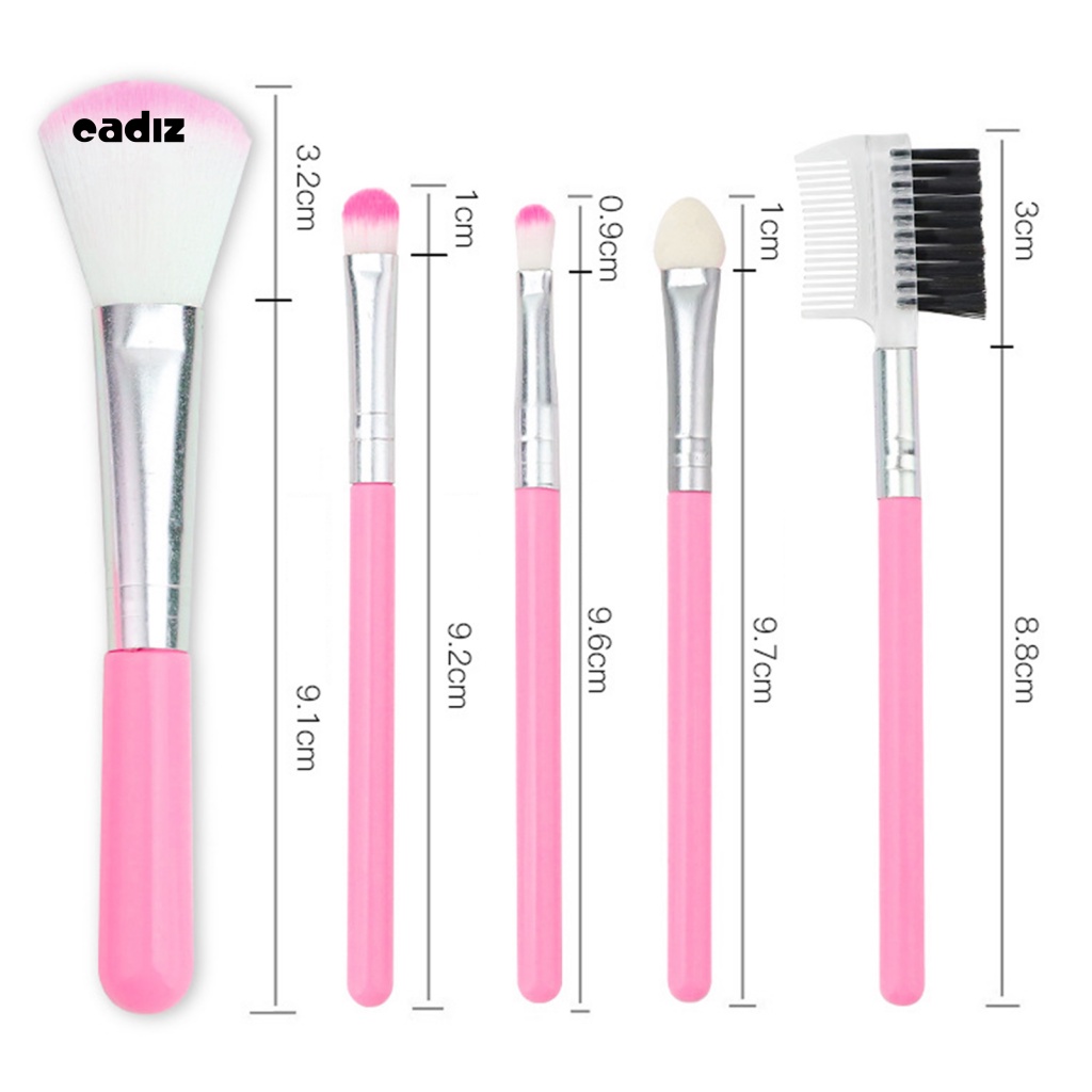 Set 5 Cọ Trang Điểm Mềm Mại Tiện Dụng Khi Đi Du Lịch