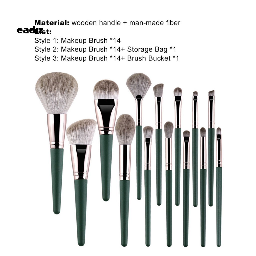 Bộ 14 Cọ Trang Điểm Lông Mềm Kèm Túi Đựng Tiện Dụng