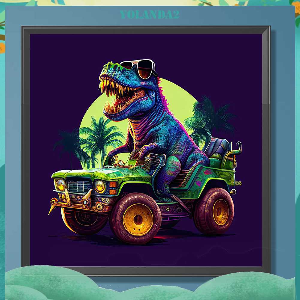 Tranh Đính Đá Kim Cương Toàn Bộ 5D DIY Hình Khủng Long