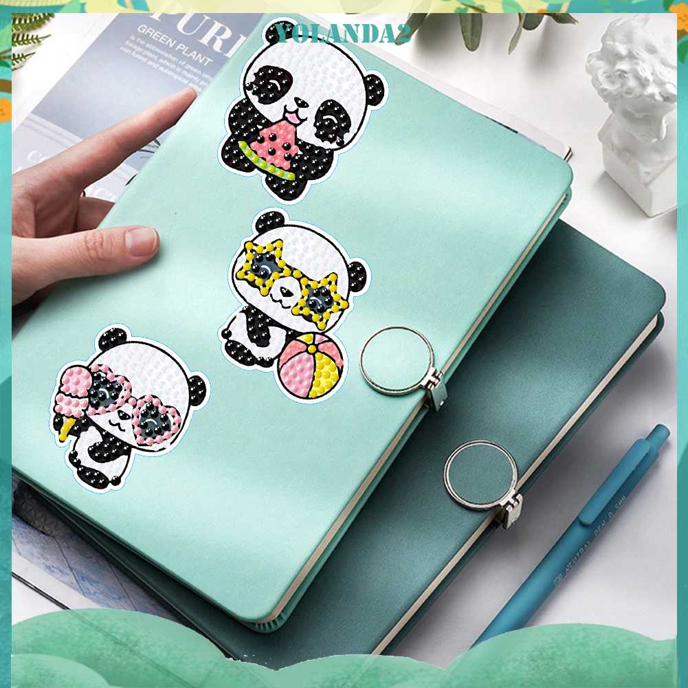 Bộ 2 Tranh Đính Đá 5D Tự Làm Hình Động Vật Dễ Thương Cho Bé Mới Bắt Đầu