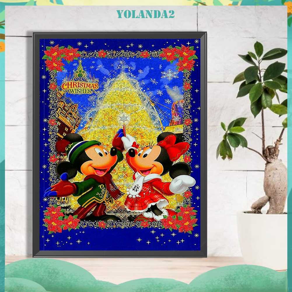 Tranh Đính Đá Kim Cương Toàn Bộ 5D DIY Hình Vẽ Chuột Mickey