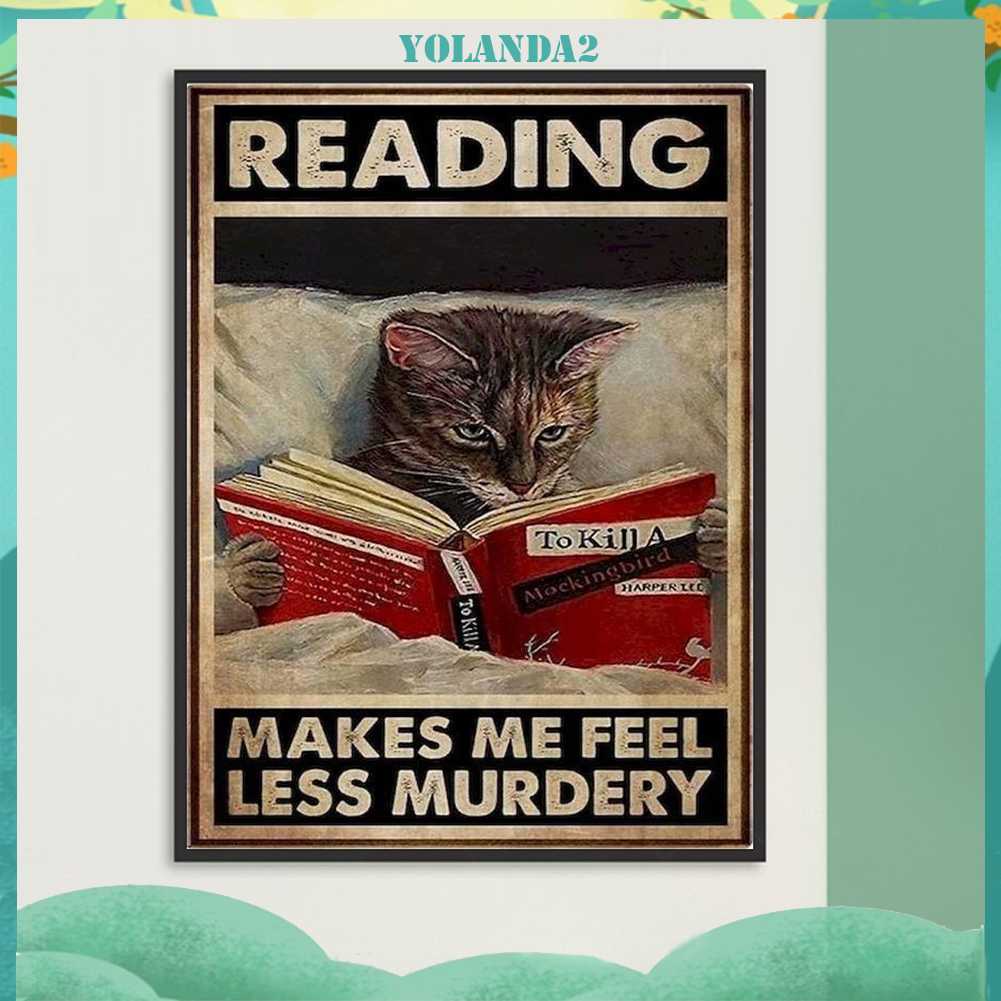 Tranh Đính Đá Kim Cương Toàn Bộ 5D DIY Hình Vẽ Mèo Trang Trí Nhà Cửa