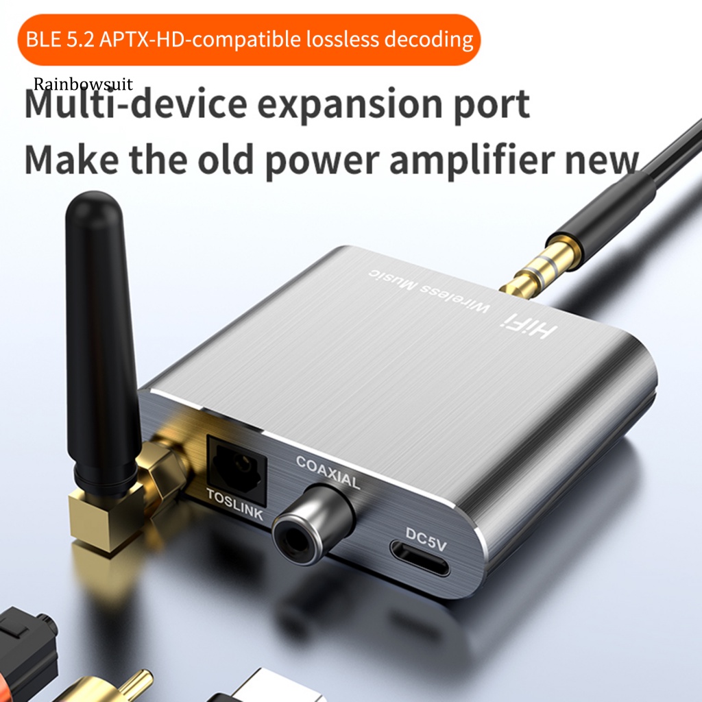 Thiết Bị Nhận Tín Hiệu Âm Thanh Bluetooth HiFi APTX-HD-compatible5.2 AUX Cho Điện Thoại Thông Minh