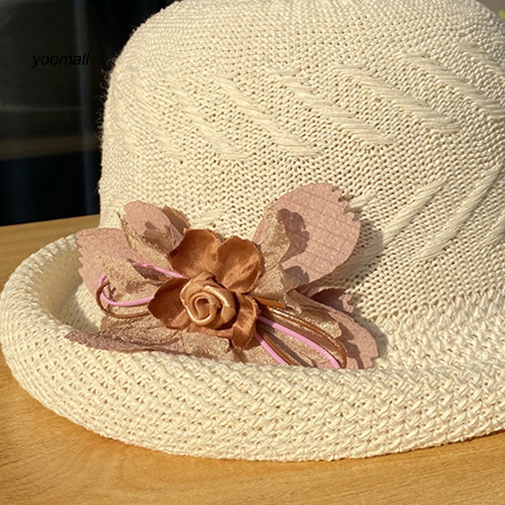 Mũ Tai Bèo Vành Ngắn Màu Trơn Thoáng Khí Chống Tia UV Thời Trang Mùa Hè Cho Nữ