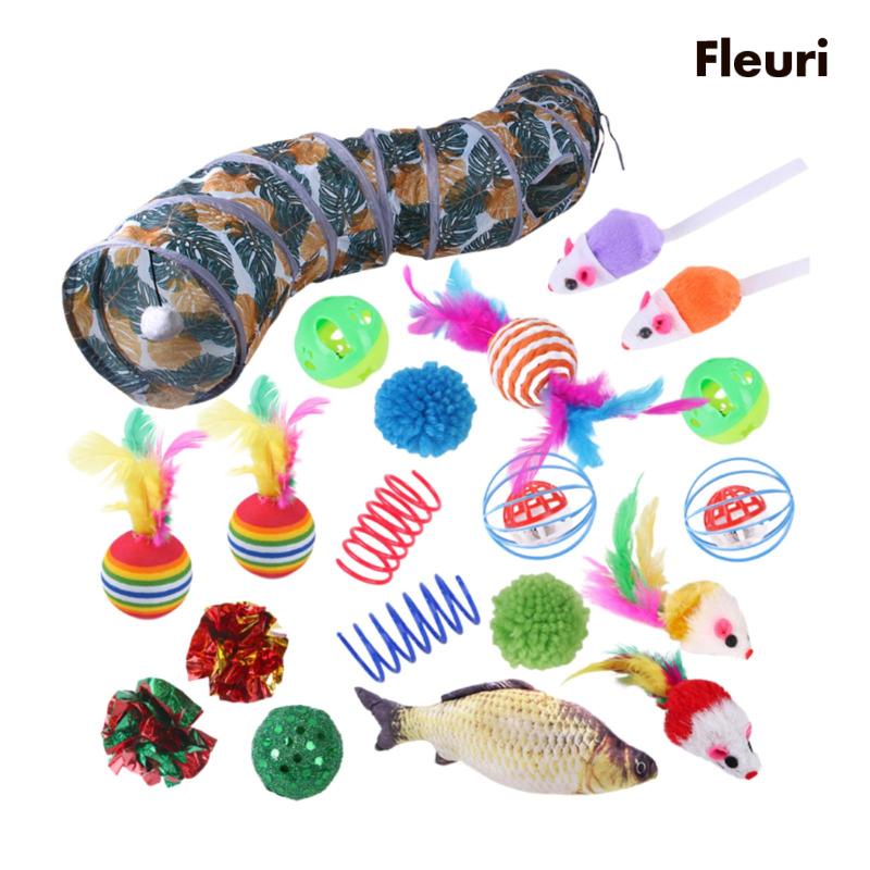 Set 20 Đồ Chơi Đường Hầm Xếp Gọn Dành Cho Mèo Cưng