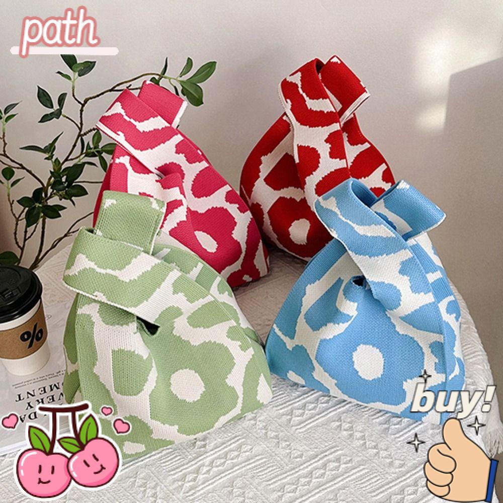 Túi Tote Đan Len Thủ Công Thắt Nút Dễ Thương Cho Bạn Gái