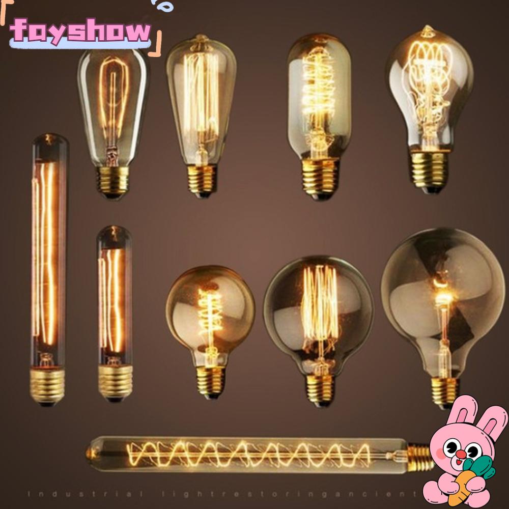 Bóng Đèn Edison E27 Kiểu Cổ Điển Kèm Giá Đỡ Độc Đáo Dùng Trang Trí