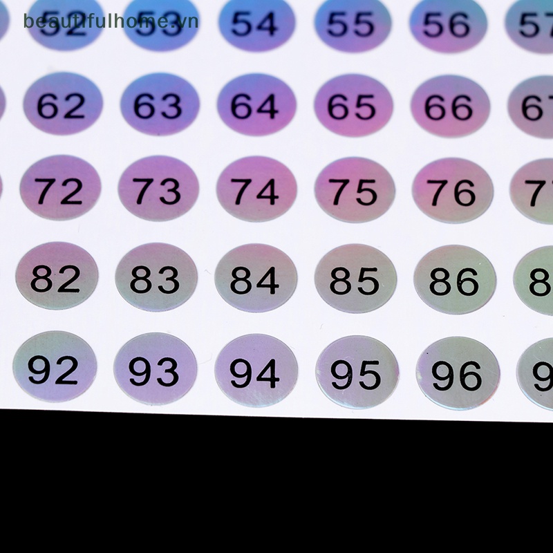 Set 1-500 Nhãn Dán Đánh Dấu Số Laser Trang Trí Móng Nghệ Thuật