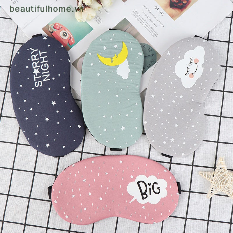 Miếng Che Mắt Ngủ Bằng Cotton Họa Tiết Hoạt Hình Sáng Tạo