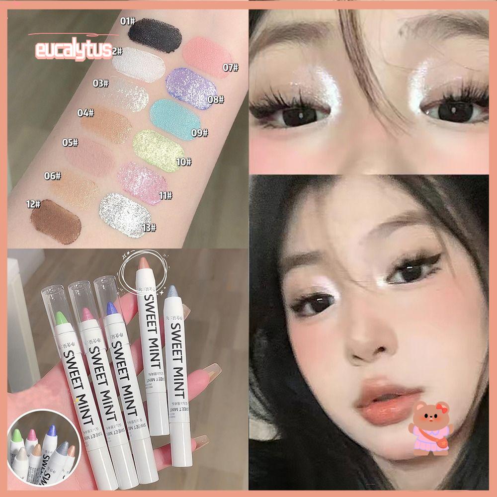 Eutus Bút Phấn Mắt Bắt Sáng Kim Tuyến Lấp Lánh Ánh Sáng Trắng Tạo Mùi Thơm Trang Điểm Khuôn Mặt