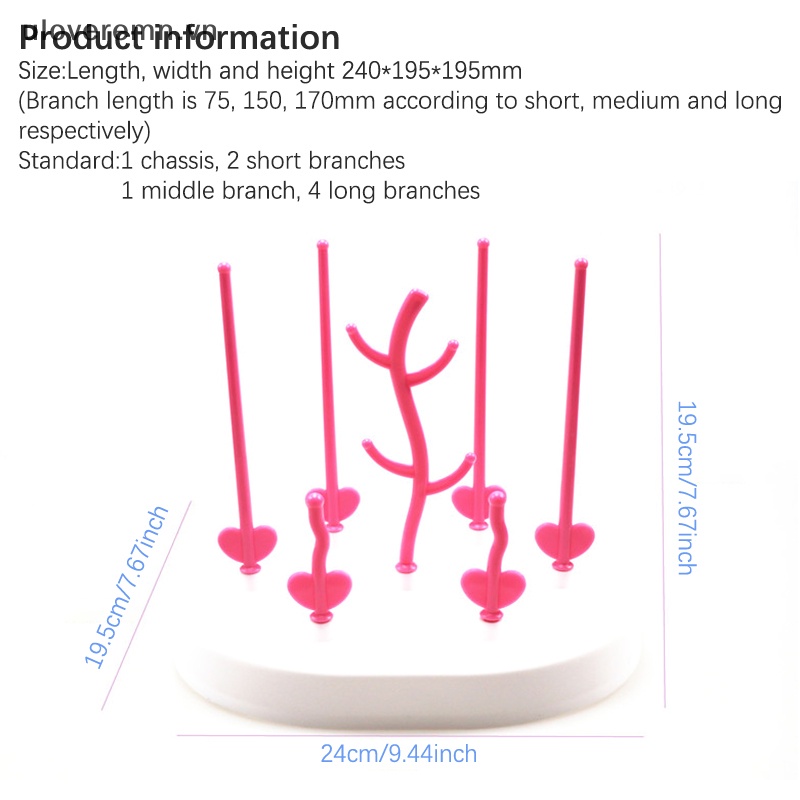 1 Bộ Giá Phơi Khô Bình Sữa Em Bé Hình Cây Có Thể Tháo Rời Dễ Vệ Sinh