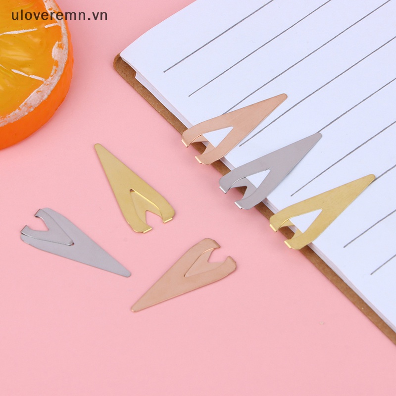 Set 10 Giá Đỡ Đánh Dấu Trang Sách Bằng Kim Loại Rỗng Sáng Tạo Cho Học Sinh