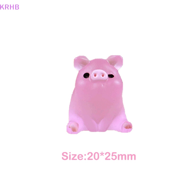 Set 10 Chú Heo Nhựa Dễ Thương Dùng Để Trang Trí Điện Thoại / Sổ Tay Mới