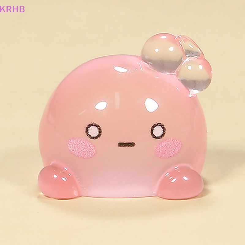 Krhb Set 2 Mô Hình Xe Hơi Kirby Mini Bằng Nhựa Resin Phát Sáng Biểu Tượng Cảm Xúc Ngẫu Nhiên Mới