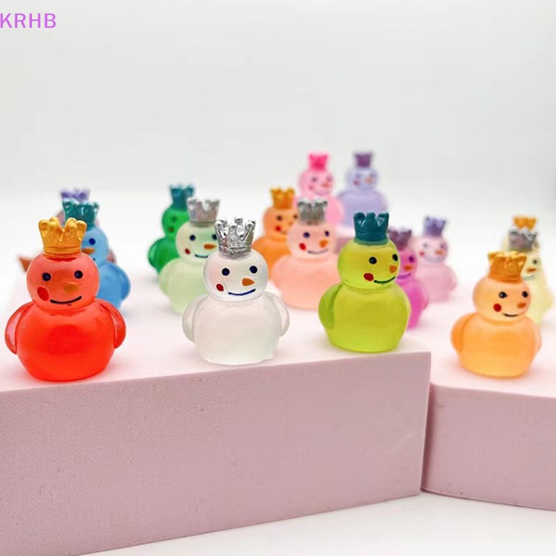 Mô Hình Vua Tuyết Dạ Quang Trong Suốt Nhiều Màu Trang Trí Tiểu Cảnh Mới