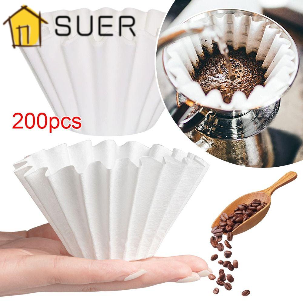 Set 200 Cốc Lọc Cà Phê Đơn Dày Dặn Xếp Ly Tự Nhiên