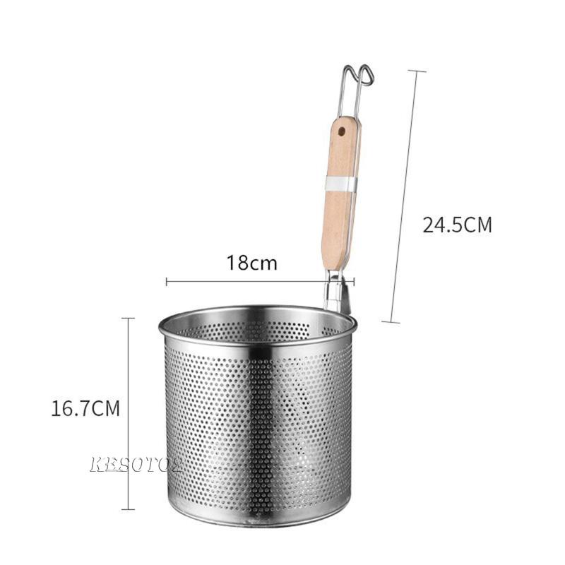 Rổ Lưới Bằng Thép Không Gỉ Kesoto2 Dùng Chiên Mì Ý Tiện Dụng