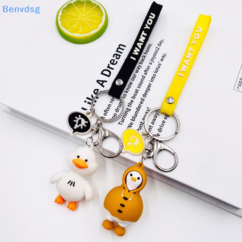Móc Khóa Hình Chú Vịt Nhỏ Bằng PVC Dễ Thương