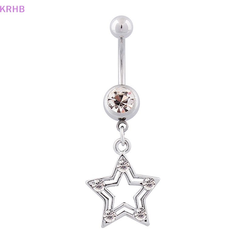 Khuyên Rốn Thép Không Gỉ Đính Đá Nhân Tạo Thời Trang Dành Cho Nữ Mới