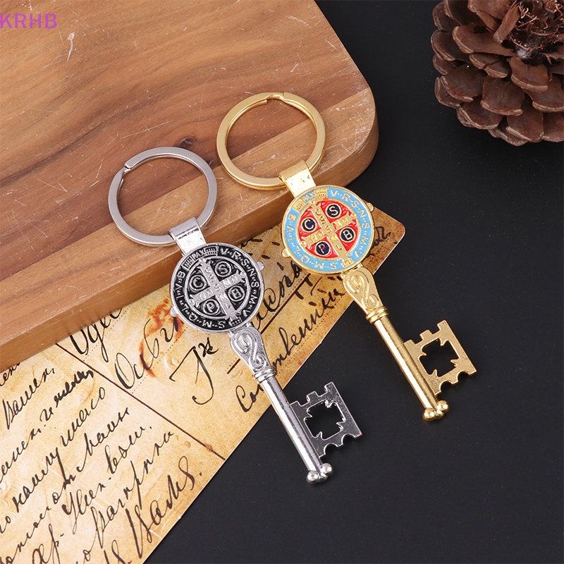 Krhb Móc Khóa Hình Chìa Khóa Làm Thủ Công San Benito Khô Dầu St Benedict Cho Nam Và Nữ Mới
